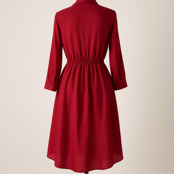 Truth NYC Red Hi Low Long Sleeve Dress | SIZE S - Picture 2 of 3